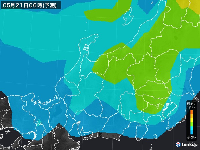 北陸地方のPM2.5分布予測