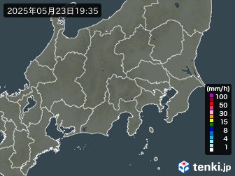 関東・甲信地方の雨雲レーダー